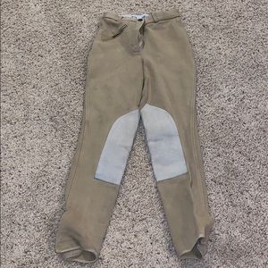 Khaki perri's tan girls English riding hunt pants 24L 24 L